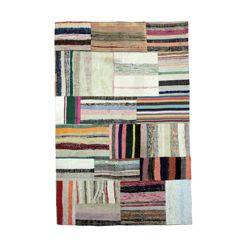 Duquette Geometric Wool Hand Woven Area Rug, 120 x 180cm