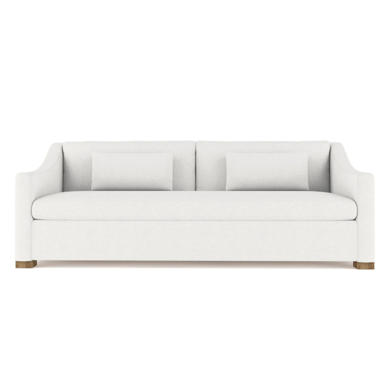 Causeuse Crosby, H 32,5 po x l 72 po x P 43 po, Patiné, Lin Box Weave blanc
