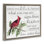 «Love Never Dies Inspirational Cardinal Grain», art mural sur toile flottante par Daphne Polselli fda-107