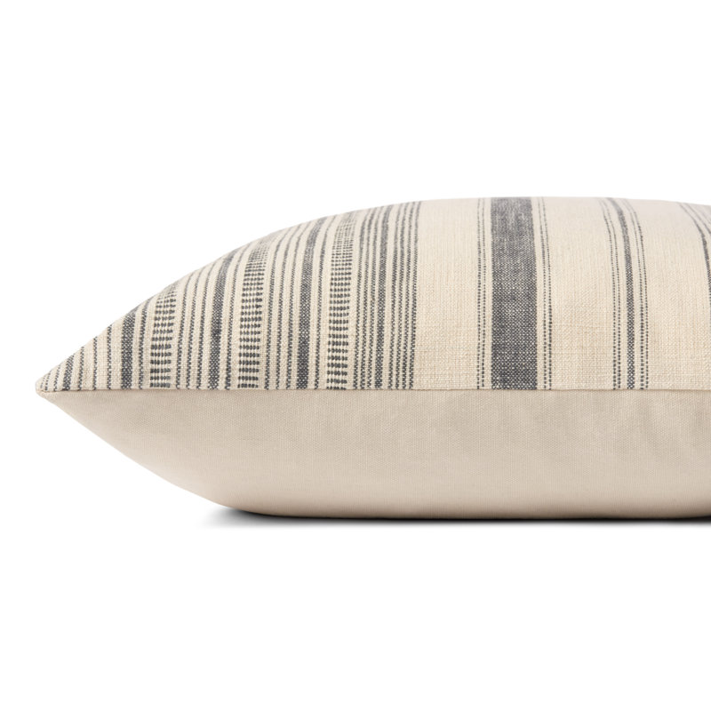 Coussin Angela Rose x Loloi Celina, Polyester/ Bourre en polyester, Ivoire/Gris