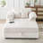 47.24" Corduroy Armchair & Storage Ottoman Set - USB Ports, Spring-Wrapped Foam, Comfortable Single-person Sofa for Living Room/Bedroom-401463748