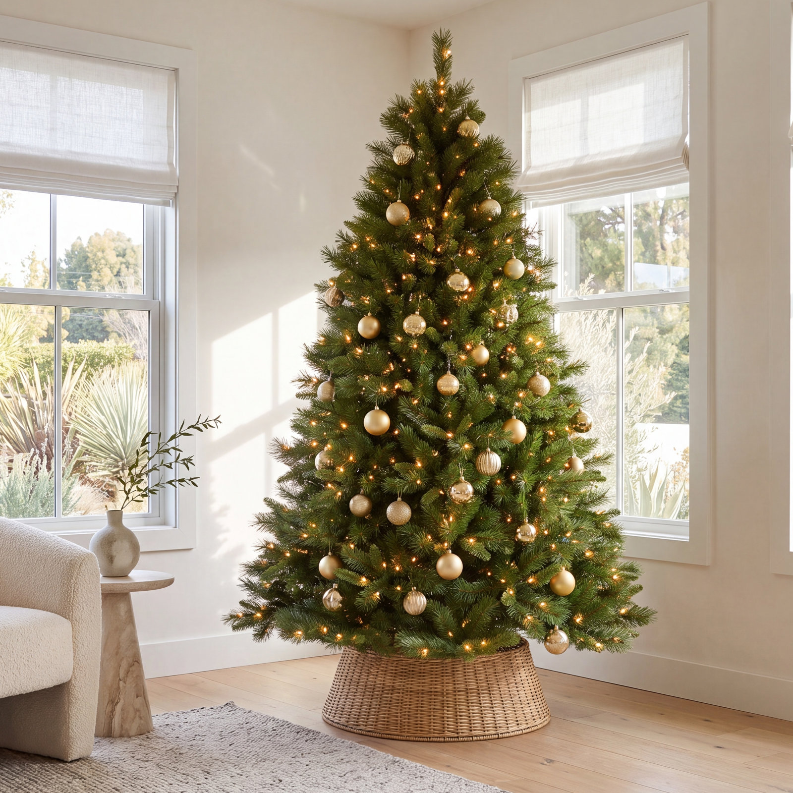 The Holiday Aisle® Winchester Pine Tree with Clear Lights, 6.5' H