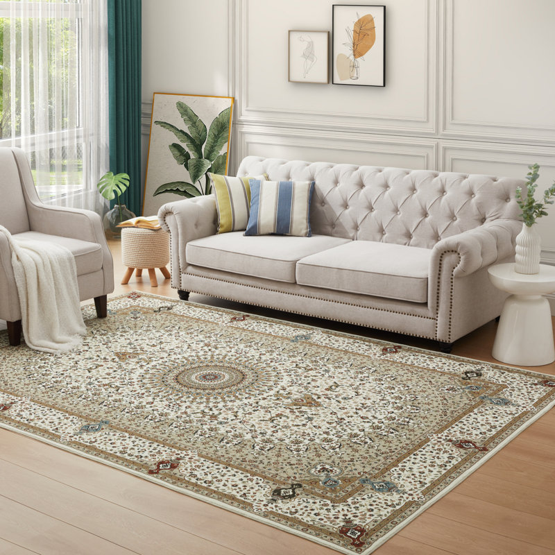 Oriental Machine Tufted Shag Area Rug, Rectangle 60 x 110 cm