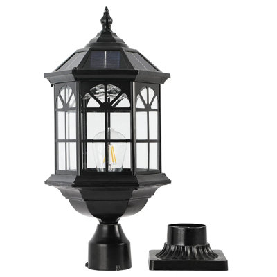 Pier Mount Light Outdoor Post Light Lantern Head