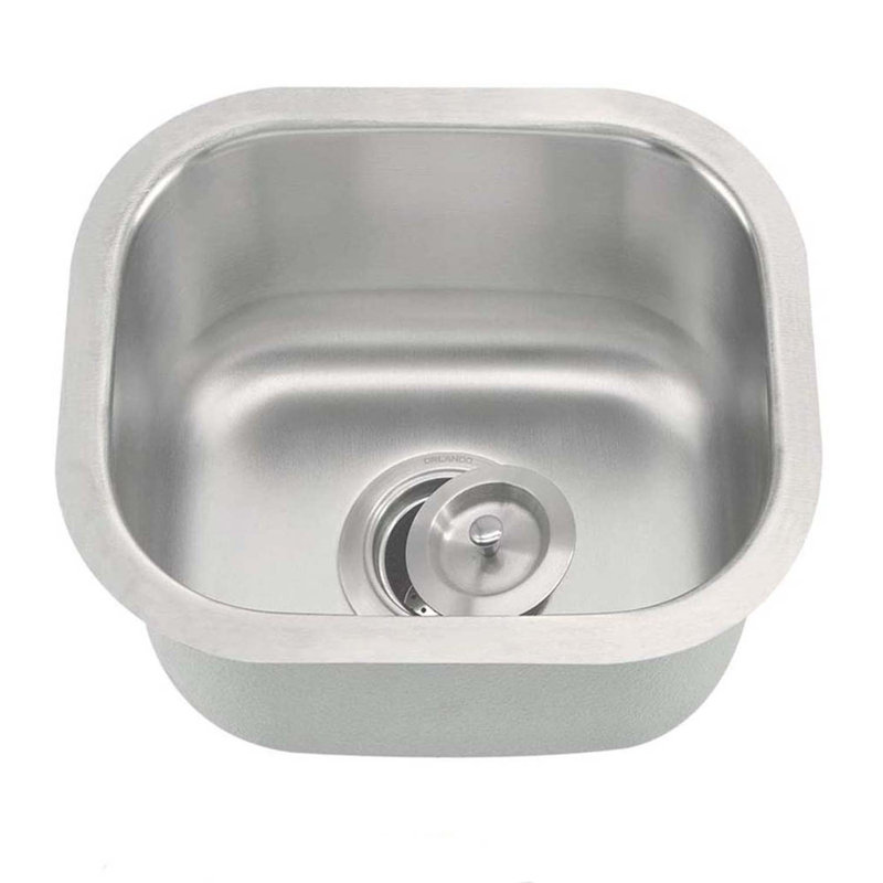 13.375'' L Undermount Single Bowl Stainless Steel Kitchen/Bar Sink 