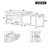 Trexm Expandable Kitchen Island With Storage And Built-in Power Outlets | Retro Multi-functional Cart On Wheels With Drawers And Shelves