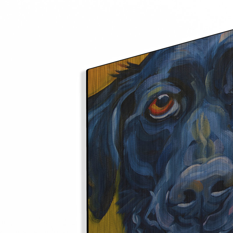«Black Dog» par CR Townsend, H 12 po x l 12 po