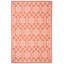 Tapis brun et brun clair pour l'intérieur et l'extérieur à motif floral Arneshia-1639479925