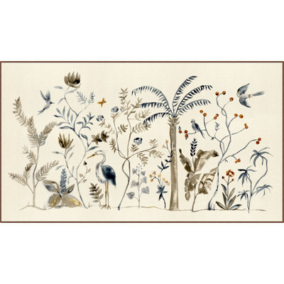 Boscage Chinoiserie Framed Graphic Art Canvas