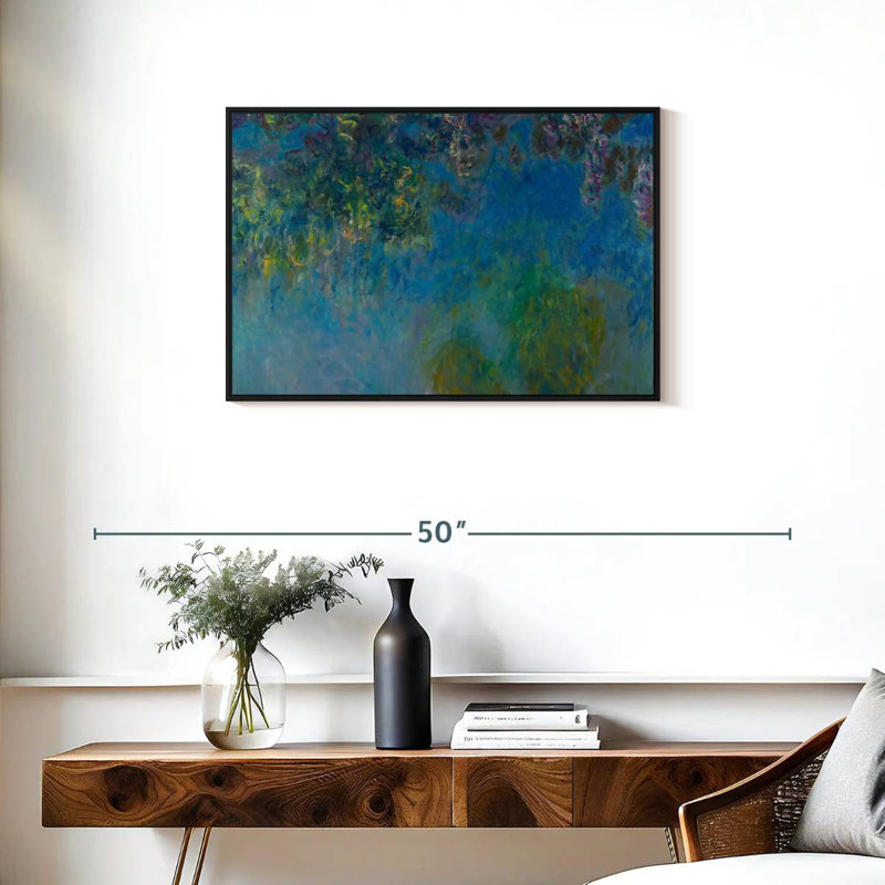Wisteria 1925, 31 po x 21 po, Floating Frame Black