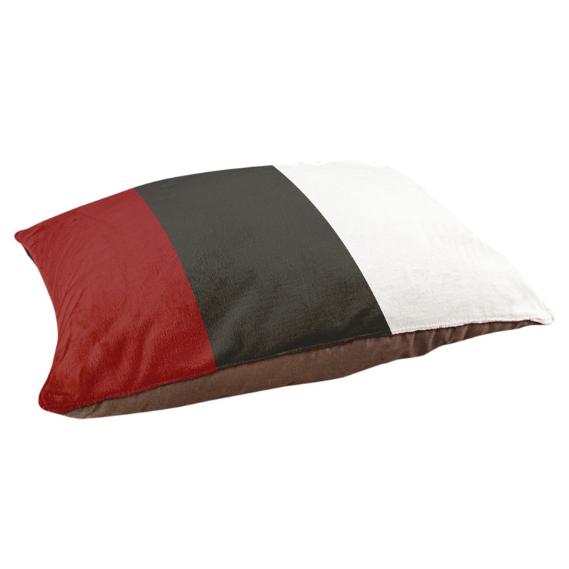 Coussin intérieur New England, Petit (l 28 po x P 18 po x H 6 po), Rouge / milieu noir