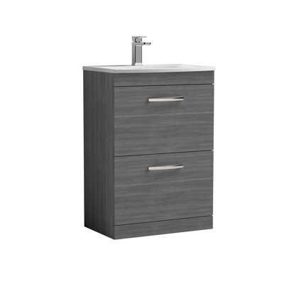 Athena 610mm Single Bathroom Vanity with Integrated Vitreous China Basin