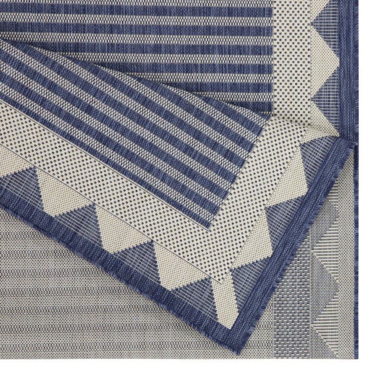 Tapis bleu intérieur / extérieur Sunshine, Rectangle 5 pi 3 po x 7 pi 3 po