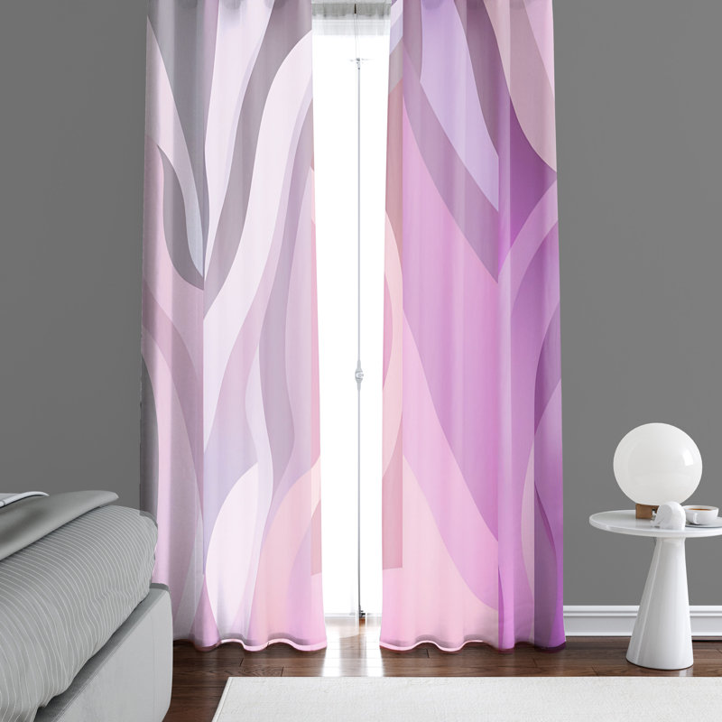 Paire de rideaux semi-transparents en polyester Dayvion, L 20 po x L 52 po