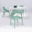 Chaise d'appoint simple en polypropylène, conception monobloc pour l'intérieur et l'extérieur (ensemble de 4)-646423835
