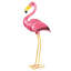Statue côtière en métal flamant rose