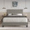 Lit tapissier standard non fini Sherlyne
