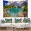 Paysage incroyable tatra mountains lake tapestry-28508490