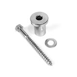 Bruashed Nickel Spacer Set- 4 sets （Spacer, Lag Bolts, Washer) For Track Use