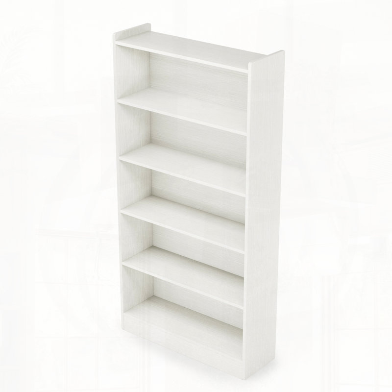 Six-Tier Modern Library Bookshelf Storage Organizer, White