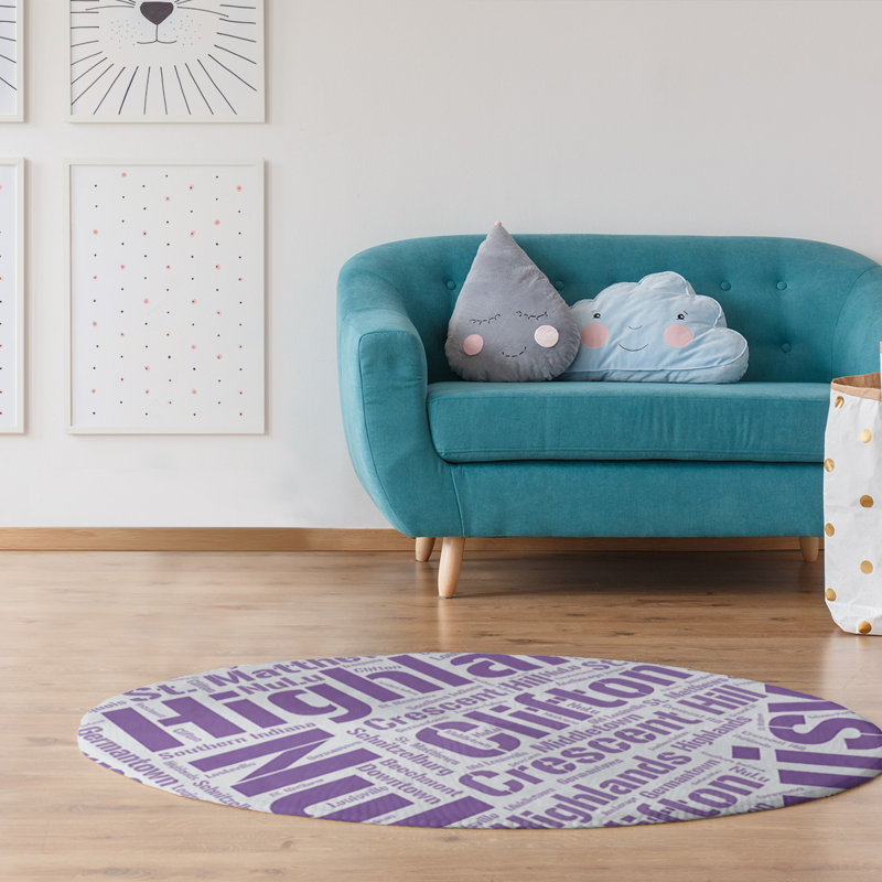 Chenille Indoor Rug, Round 5'