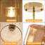 Luminaire suspendu simple à intensité variable 1 lumière avec abat-jour en verre ambré pour îlot de cuisine, salle à manger, chambre à coucher, couloir-1958730162-1958730161