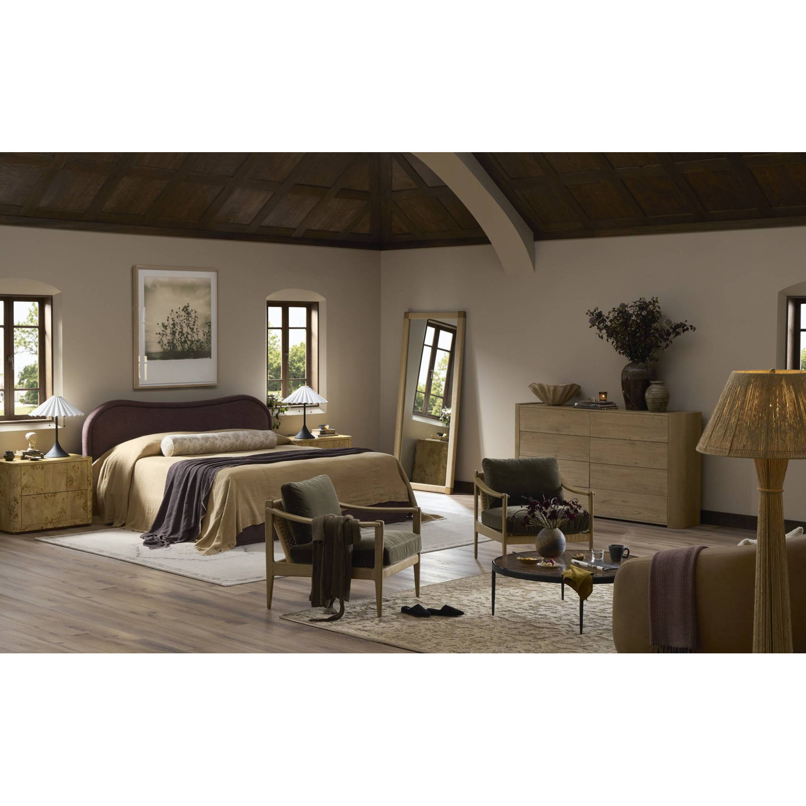 Demery Bed, Laughlin Plum, King