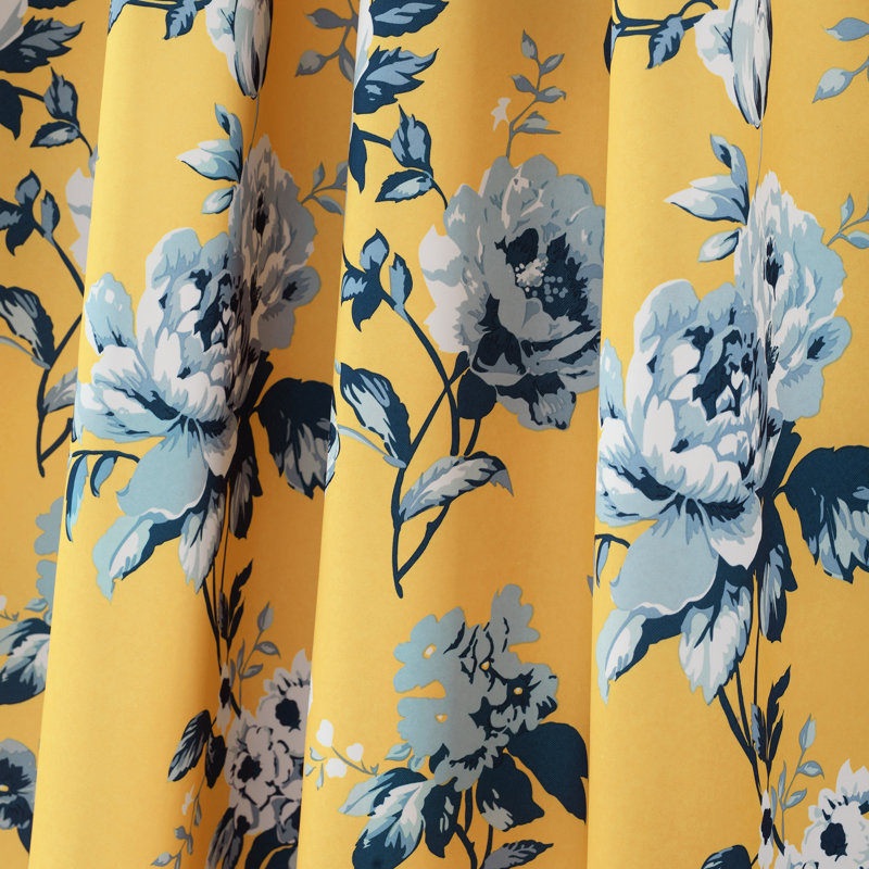 Talia Room Darkening Curtain Pair, Blue, 52"W x 84"L
