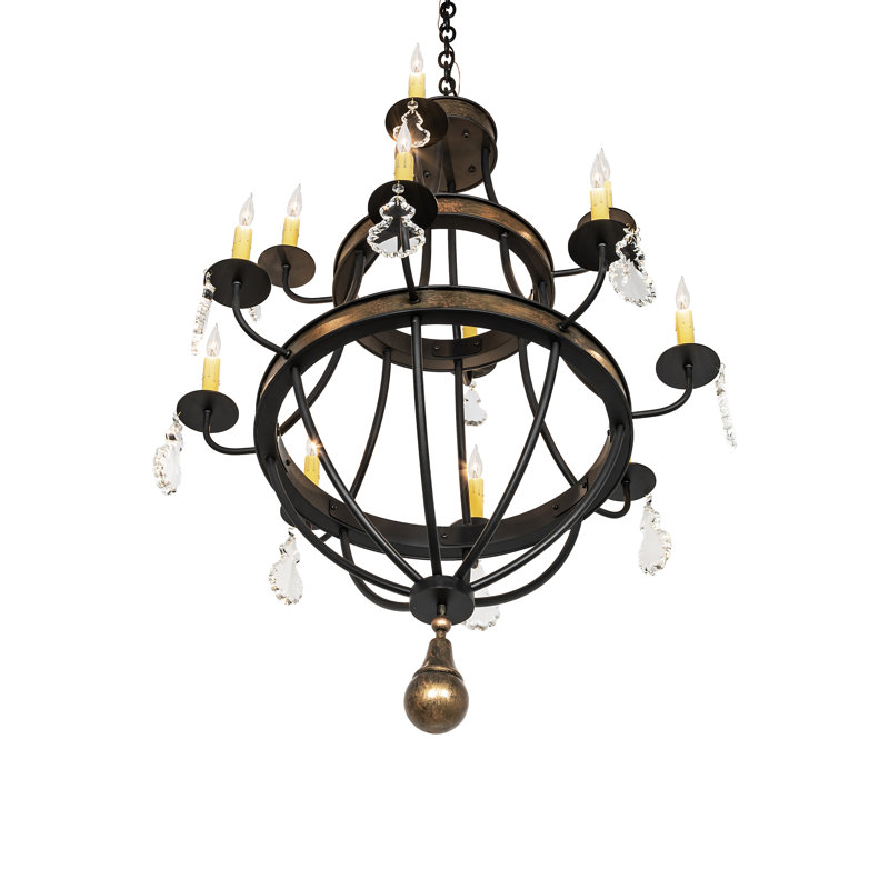 30" Wide Georgetown 12 Light Chandelier