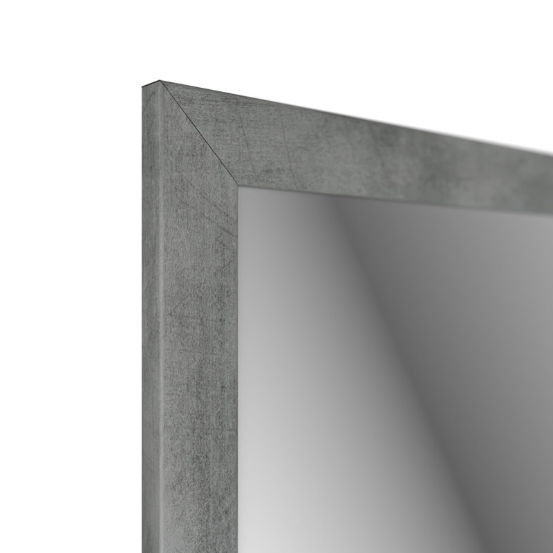 Janaja Wood Flat Floor Mirror, Grey
