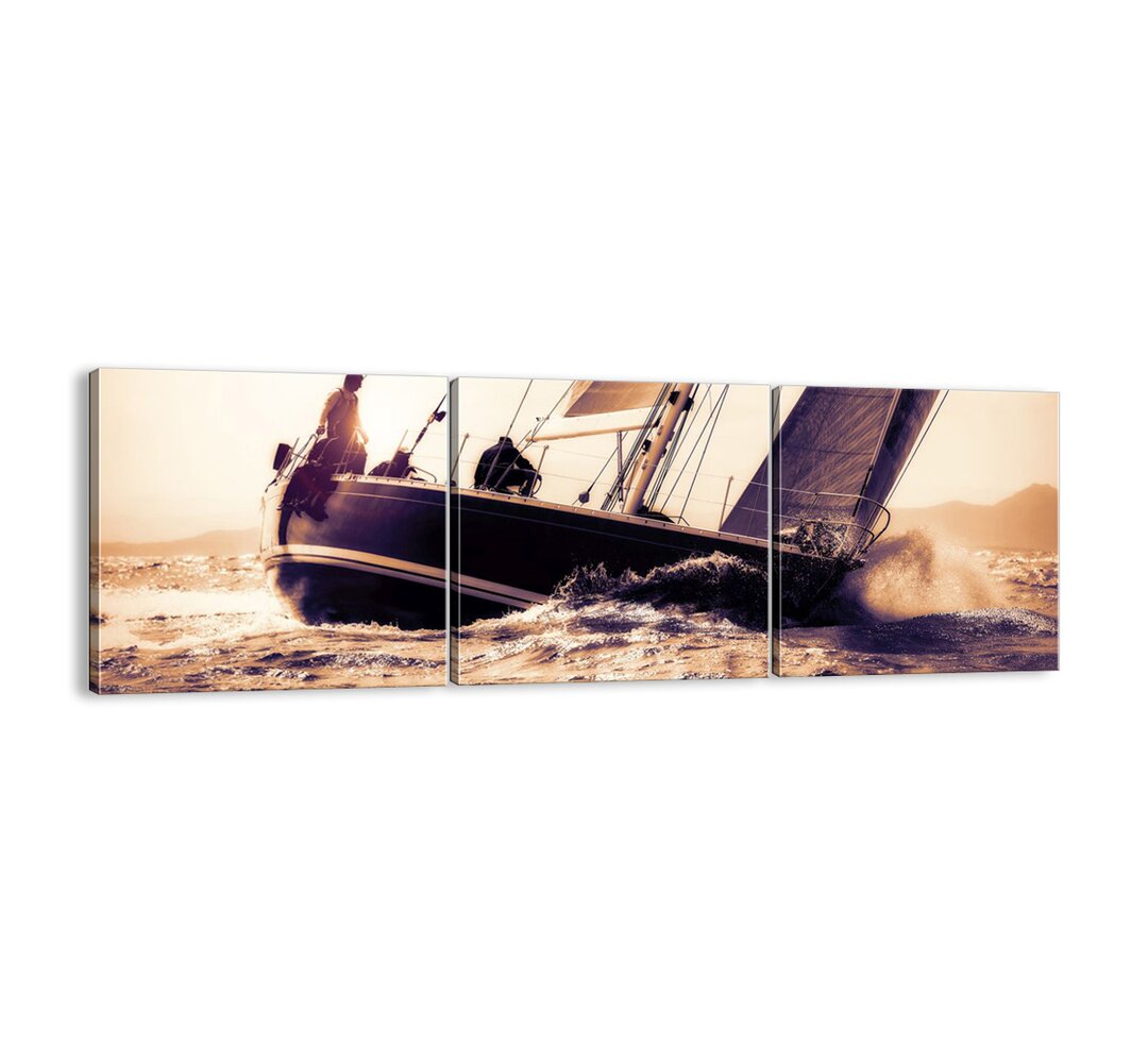 3-tlg. Leinwandbilder-Set - Fotografie â€žSail, Sailorâ€�