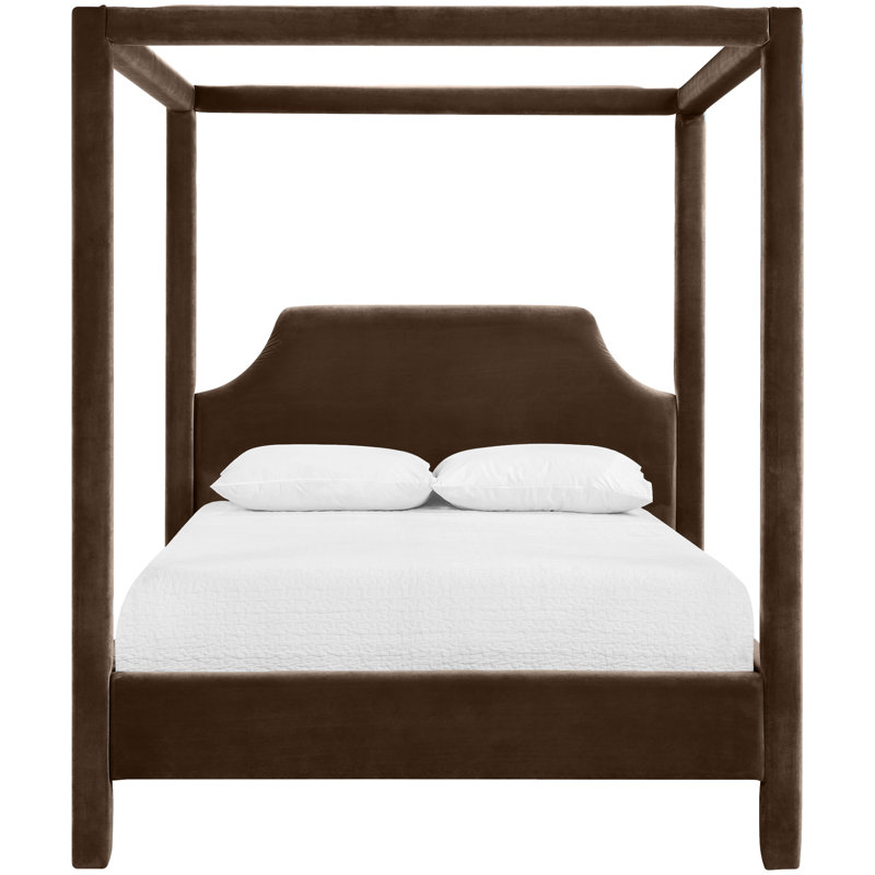 Dawson Velvet Upholstered Bed, Brown Velvet, King