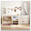 Lit en bois avec tablettes intégrées et tiroirs de rangement-87287013-87287033