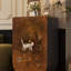 Armoire d'appoint en bois massif Vintage Abstract Cat