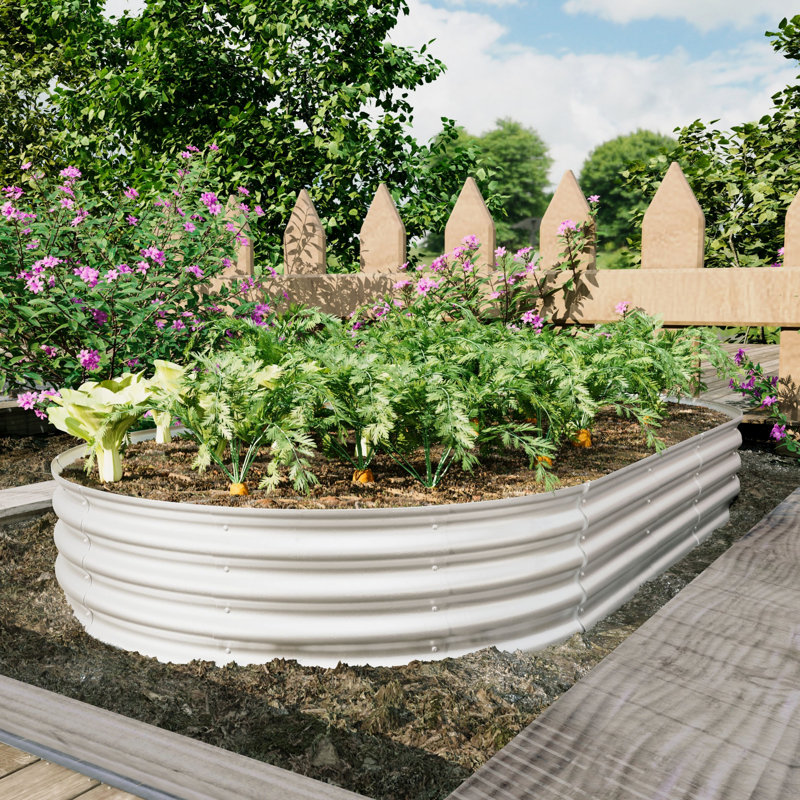 Deux jardin surélevé, jardinière galvanisée pour l'extérieur
