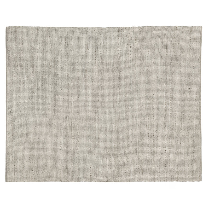 Hesse Hand-Loomed Polyester/Cotton Beige Area Rug, Rectangle 6' x 9'
