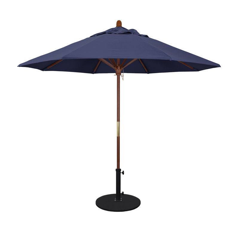 Manford 108'' Market Umbrella, Navy Blue- Olefin