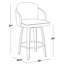 Tabouret de bar à hauteur fixe avec pivot en bois blanc et similicuir noir avec repose-pieds rond chromé - ensemble de 2-604442058