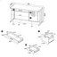 Bureau luge blanc et gris anthracite