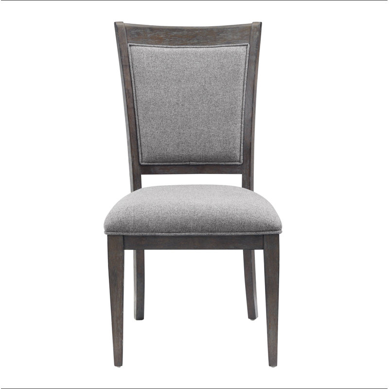 Ensemble de 2 chaises d'appoint en tissu brun et gris Transitional