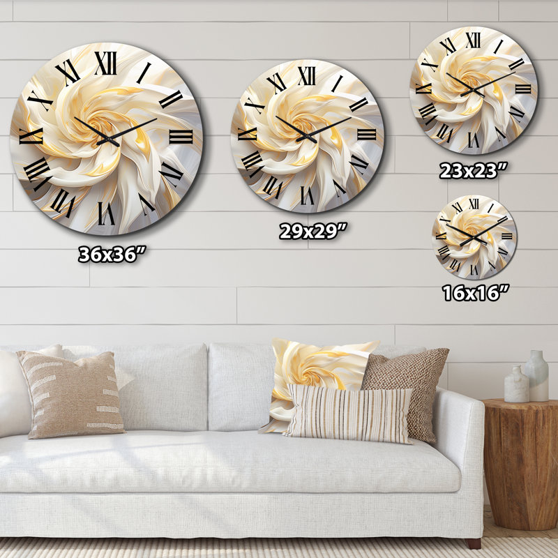 Horloge murale en métal Fractal, Grand