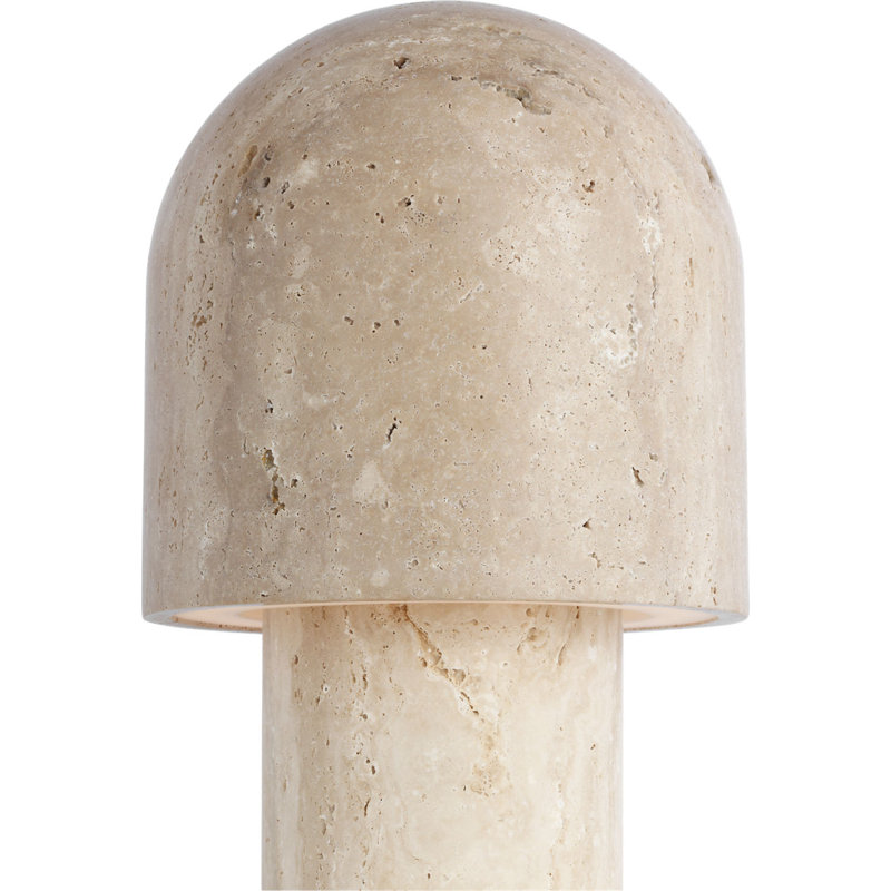 Kennett Small Travertine Table Lamp, Natural Travertine