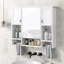 Armoire de salle de bain murale moderne avec plusieurs options de rangement et un design élégant-1756492428