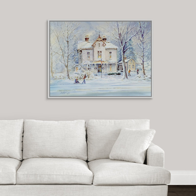« finley angle » par jess hager, peinture sur toile, H 30 po x l 40 po x P 1,75 po, Cadre blanc