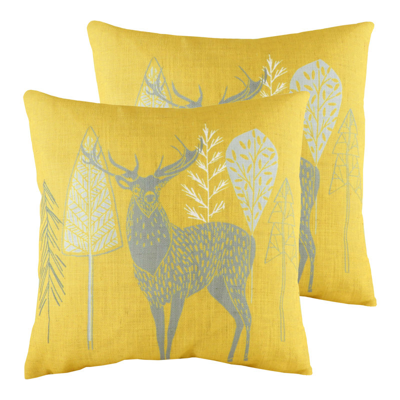 Square Cushion, Ochre