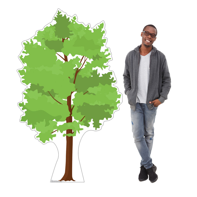Life-Size Green Tree Cardboard Cutout Standee