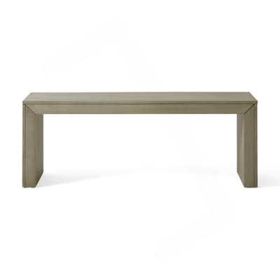 Acacia Wood Dining Bench, Light Gray Oak
