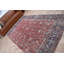 Grand tapis turc Oushak rétro rouge vif avec motif floral complexe pour le décor de la chambre à coucher
