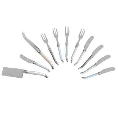 Ultimate 11-Piece Laguiole Charcuterie Set with Mother of Pearl Handles