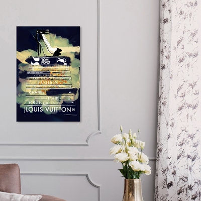 Fashion and Glam Clear Fashion High Heels and Books - Painting